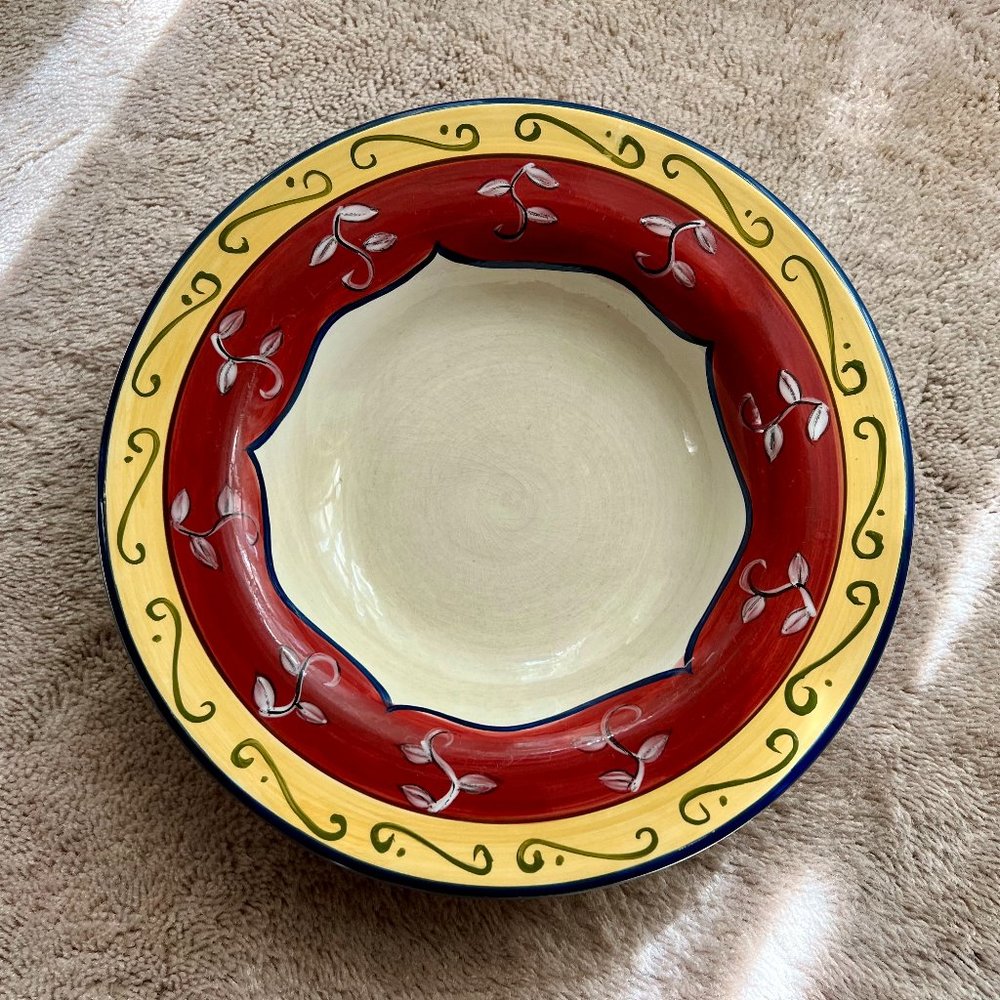 Pier 1 Ironstone Vallarta Earthenware, 10" Soup/Pasta Bowls, Set of 2 - Rare